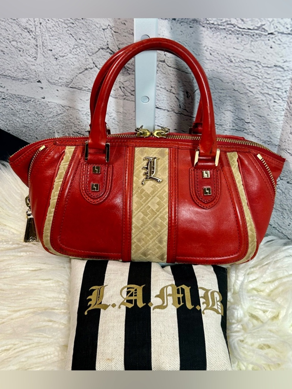 ❤️‍🔥L.A.M.B. Designer Leather Satchel❤️‍🔥